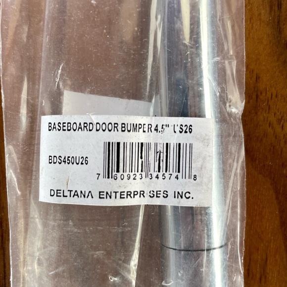 New! Deltana Solid Brass Maximum Extension Base board / Door Stop 4 1/2" - Picture 3 of 5